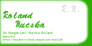 roland mucska business card